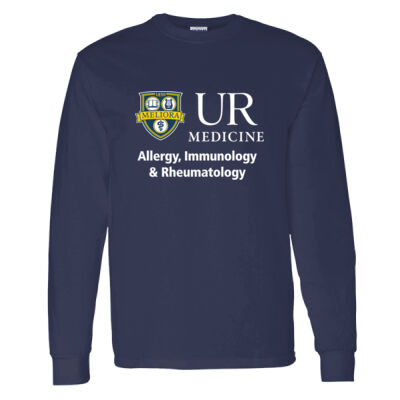 White AIR Heavy Cotton Long Sleeve T-shirt (Full Front)  Thumbnail