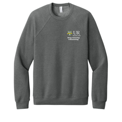 White AIR Sponge Fleece Raglan Crewneck Sweatshirt (Left Chest) Thumbnail