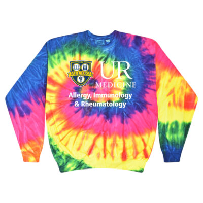 White AIR Tie-Dyed Fleece Crewneck Sweatshirt  Thumbnail